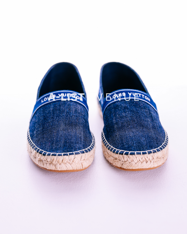 Louis Vuitton Bidart Denim Espadrilles Size 39.5