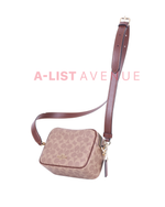 Coach  Mini Carey Crossbody Bag In Signature Canvas Tan/brown