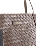 Flora & Co Paris Woven Tote Bag In Chocolate