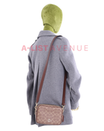 Coach  Mini Carey Crossbody Bag In Signature Canvas Tan/brown