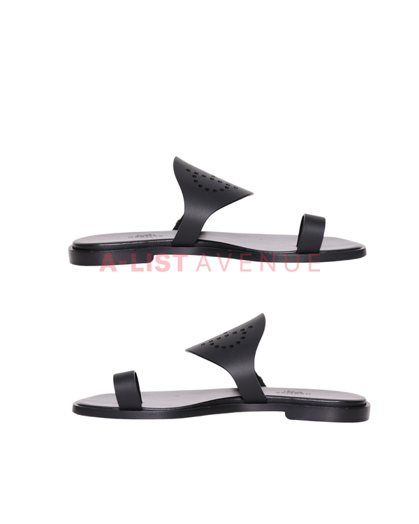 Hermes Hera Black Sandals Size 36.5