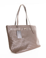 Flora & Co Paris Woven Tote Bag In Chocolate