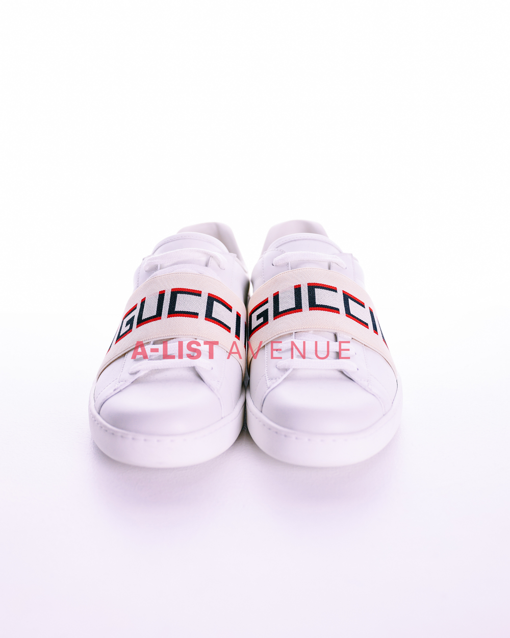 Gucci Ace Sneakers with Logo Elastic Band Size 38