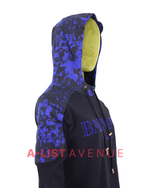 Balmain #355 Black with Blue Camouflage Design Hoodie