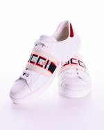 Gucci Ace Sneakers with Logo Elastic Band Size 38