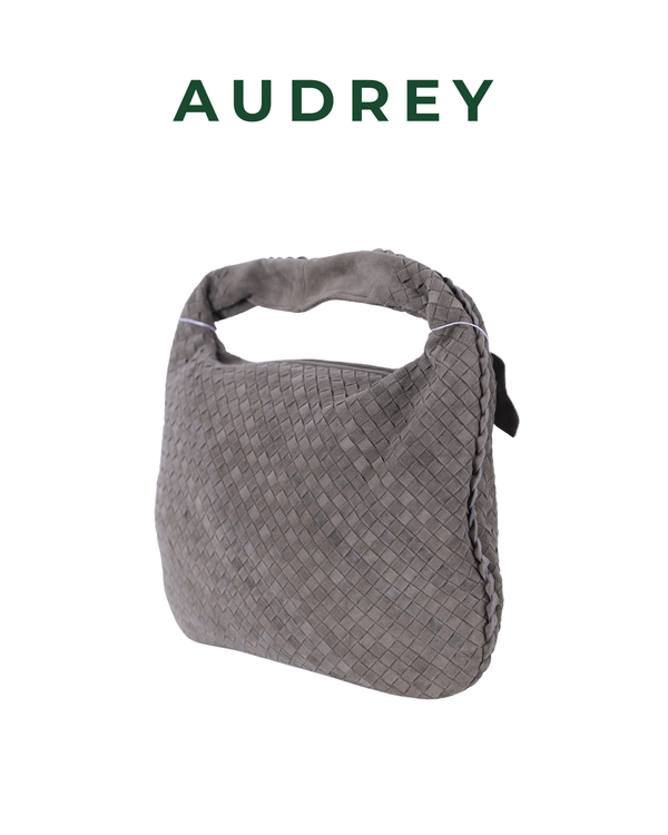 V2 AUDREY Suede Hobo Bag in Green