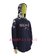 Balmain #356 Navy with Camouflage Design Hoodie