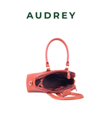 A8 AUDREY Premium Leather Top Handle Bag Brown