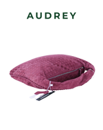 V2 AUDREY Suede Hobo Bag in Maroon