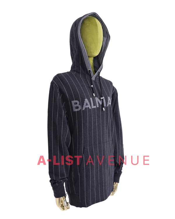 Balmain #064 Black Stripes Hoodie