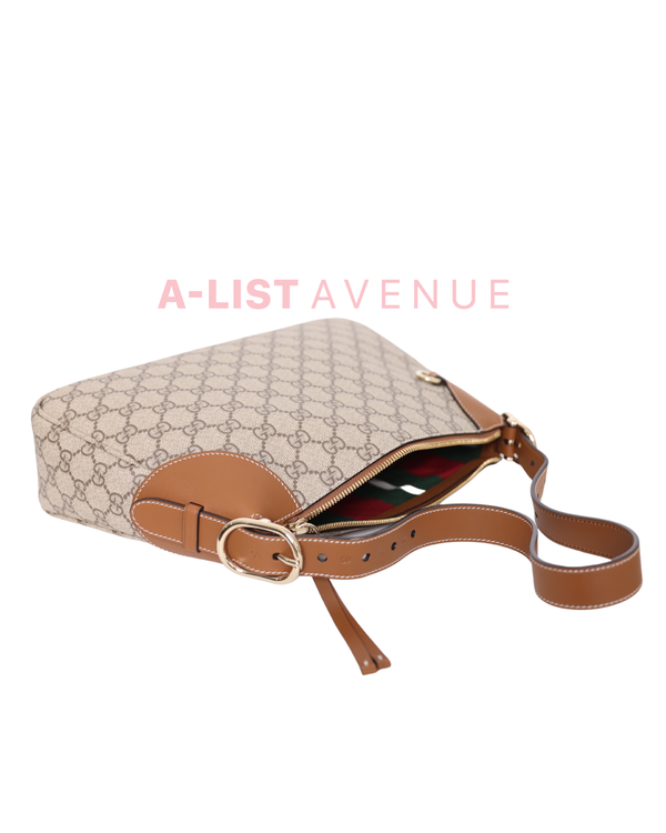 Gucci GG Emblem Medium Shoulder Bag Brown