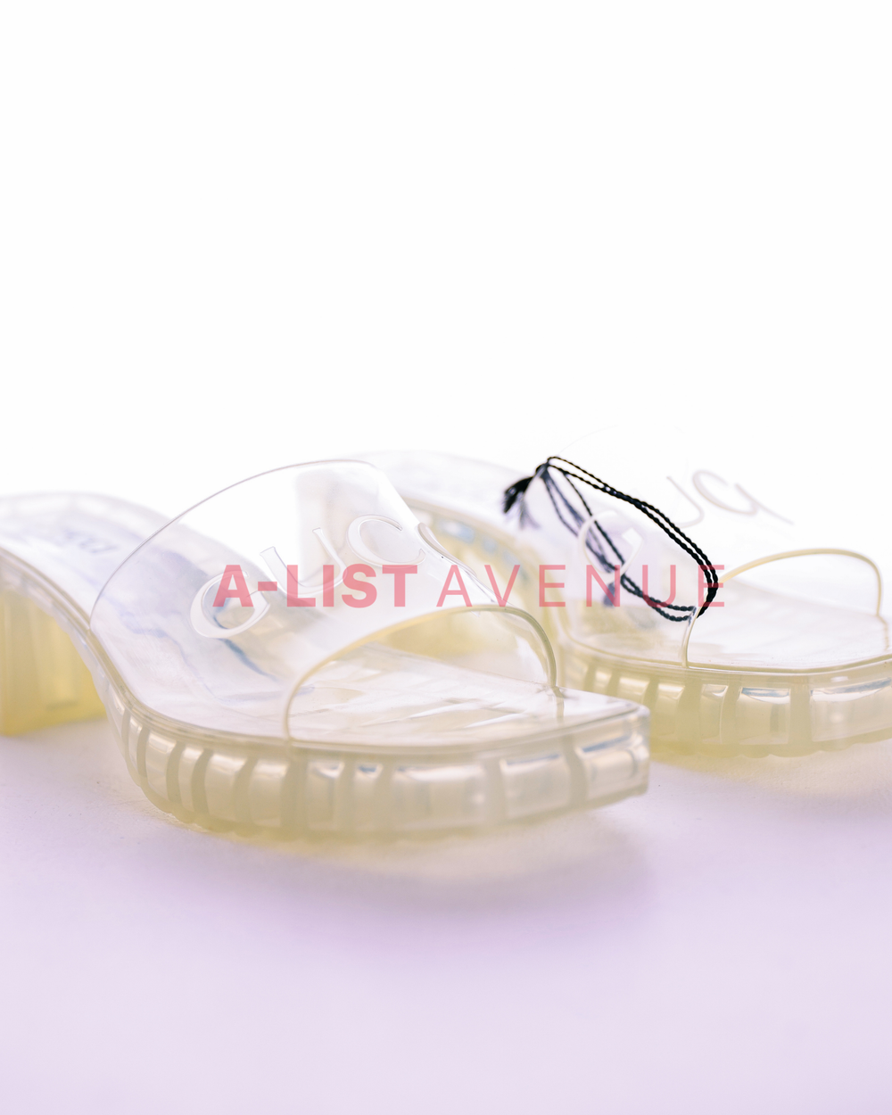 Gucci Transparent Rubber Slide Sandals Size 40