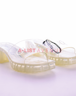 Gucci Transparent Rubber Slide Sandals Size 40