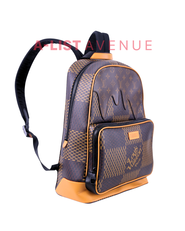 LV x Nigo Campus Limited Edition Giant Damier And Monogram Canvas Backpack