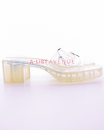Gucci Transparent Rubber Slide Sandals Size 40