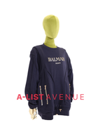 Balmain  #353 Sweater Navy Blue