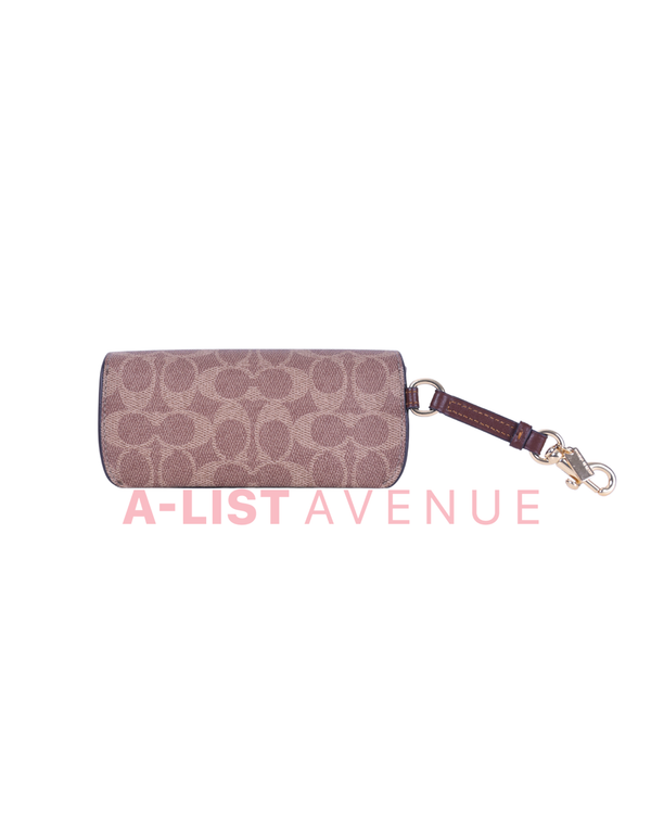 Coach Sunglass Case in Signature Canvas  in Khaki