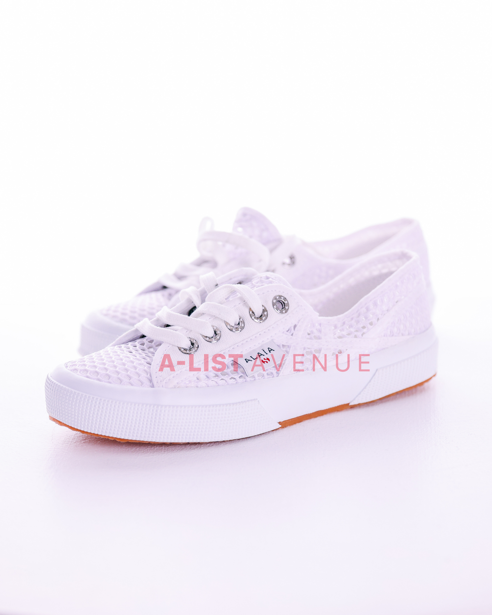 Alaïa x Superga 2750 Fishnet Mesh Sneakers Size 36