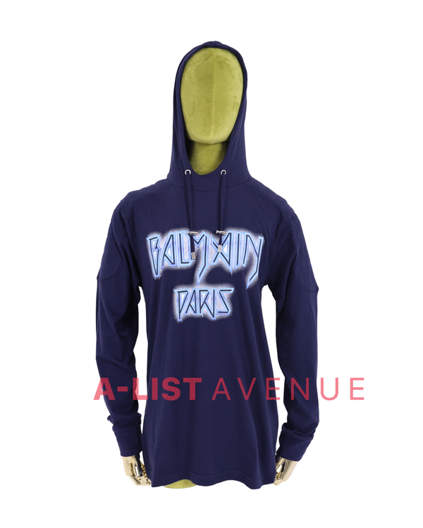 Balmain #057 Navy Blue Hoodie