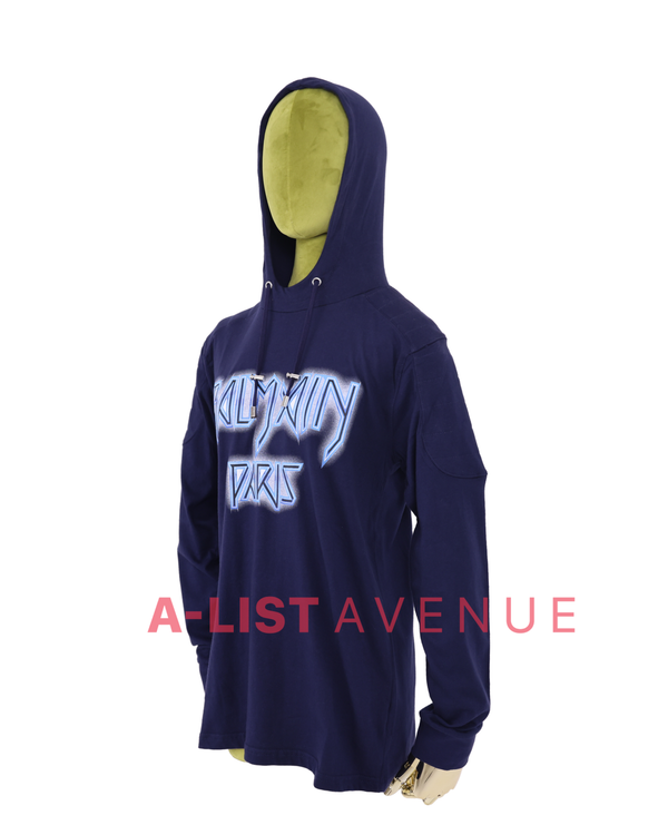 Balmain #057 Navy Blue Hoodie
