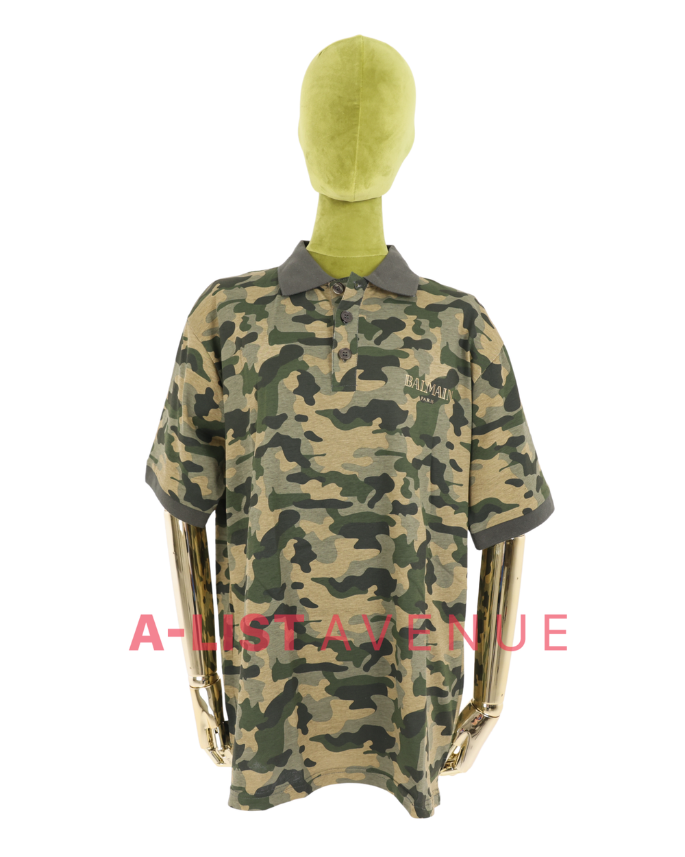 Balmain #329 Camouflage Polo Shirt