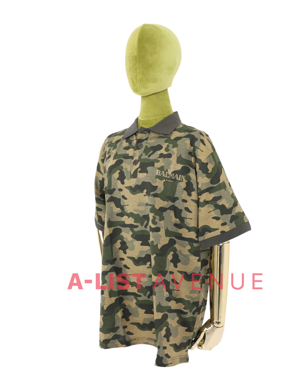 Balmain #329 Camouflage Polo Shirt