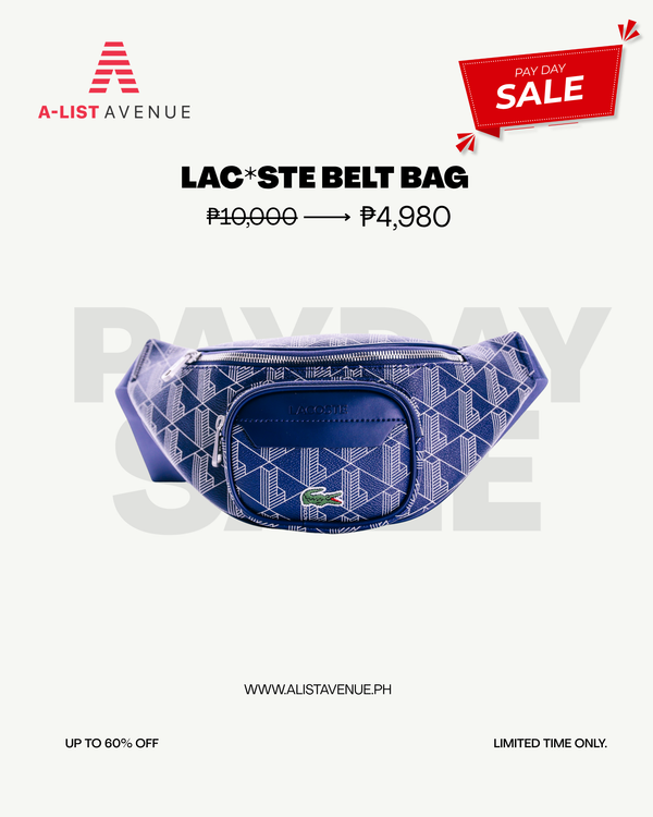 Sale Lacoste The Blend Monogram Canvas Belt Bag
