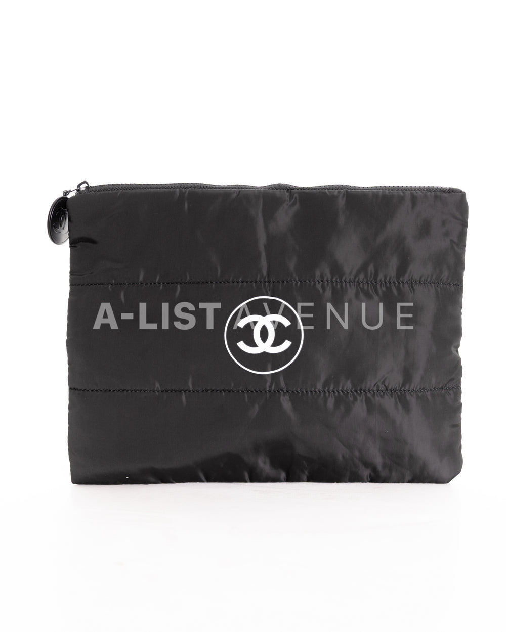 Chanel Quilted Makeup/ ipad Pouch Black