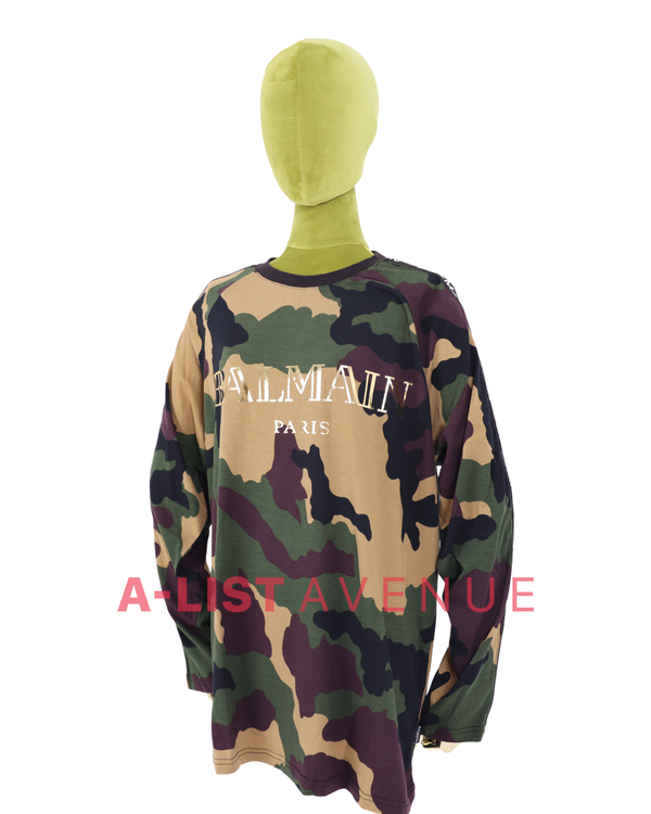 Balmain #8195 Camouflage Sweater