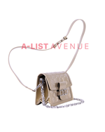 LV Monogram Gold Patent Seal Dauphine Mini Shoulder Bag