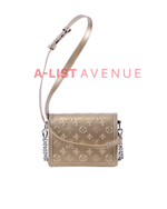 LV Monogram Gold Patent Seal Dauphine Mini Shoulder Bag