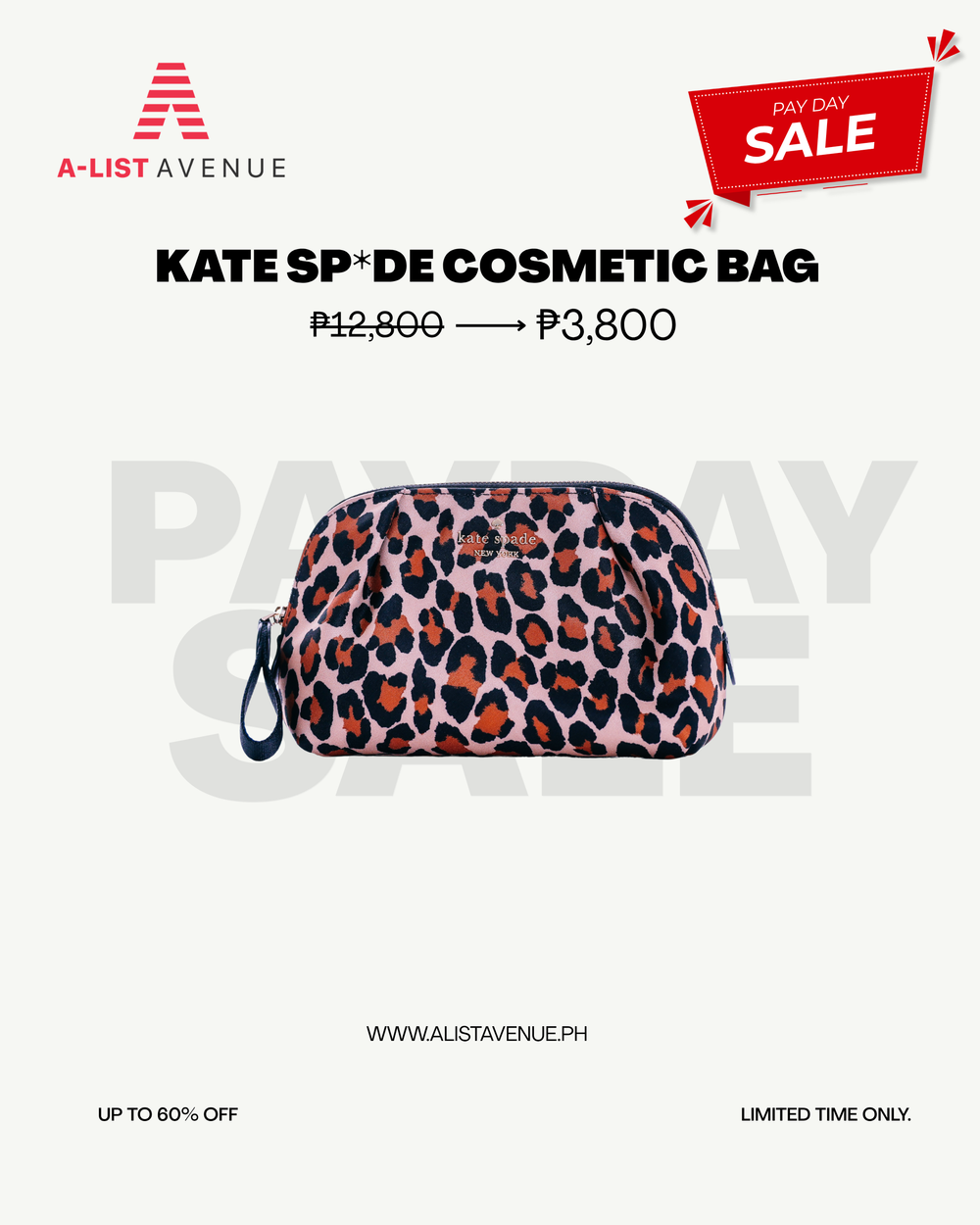 Sale Kate Spade Chelsea Spotted Leopard Cosmetic Bag