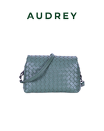 V7 AUDREY Lambskin Flap Bag in Olive