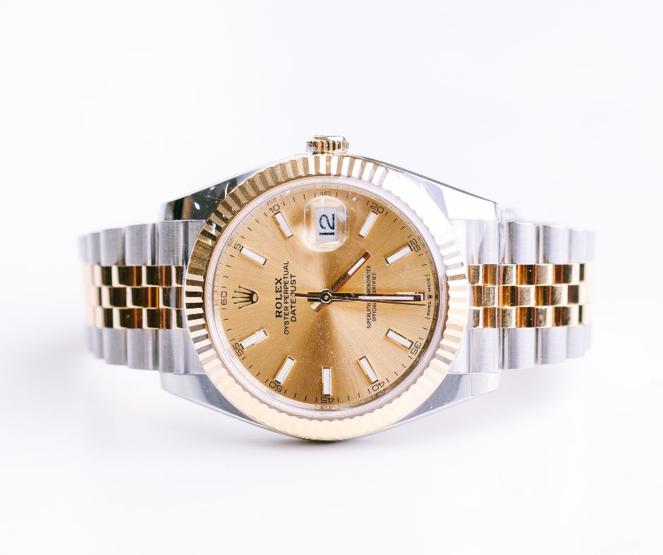 Rolex Datejust 41 Two Tone Champagne Index Dial