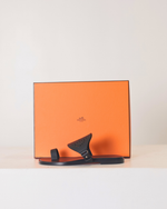 Hermes Hera Black Sandals Size 36.5
