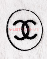 Chanel Beaute Fur White Cosmetic/ ipad  Pouch