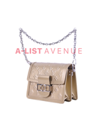 LV Monogram Gold Patent Seal Dauphine Mini Shoulder Bag