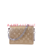 LV Monogram Gold Patent Seal Dauphine Mini Shoulder Bag