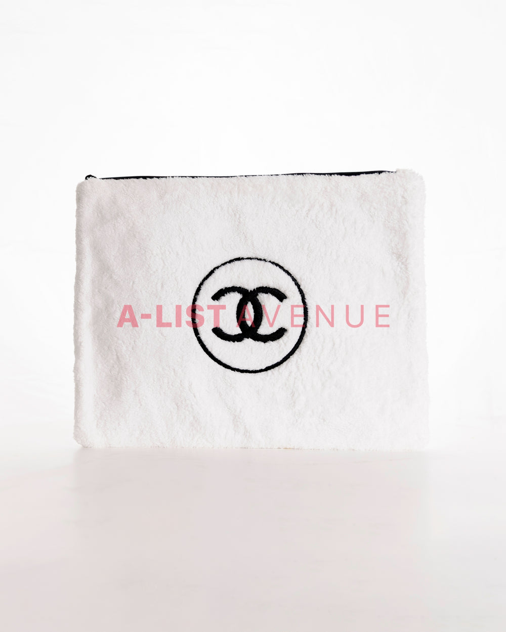 Chanel Beaute Fur White Cosmetic/ ipad  Pouch
