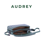 V7 AUDREY Lambskin Flap Bag in Olive