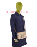LV Monogram Gold Patent Seal Dauphine Mini Shoulder Bag
