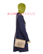 LV Monogram Gold Patent Seal Dauphine Mini Shoulder Bag