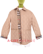 Burberry Diamond-Quilted Thermoregulated Jacket in Beige