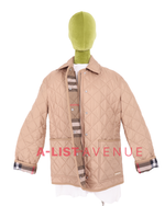 Burberry Diamond-Quilted Thermoregulated Jacket in Beige