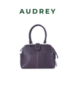 A8 AUDREY Premium Leather Top Handle Bag Dark Brown