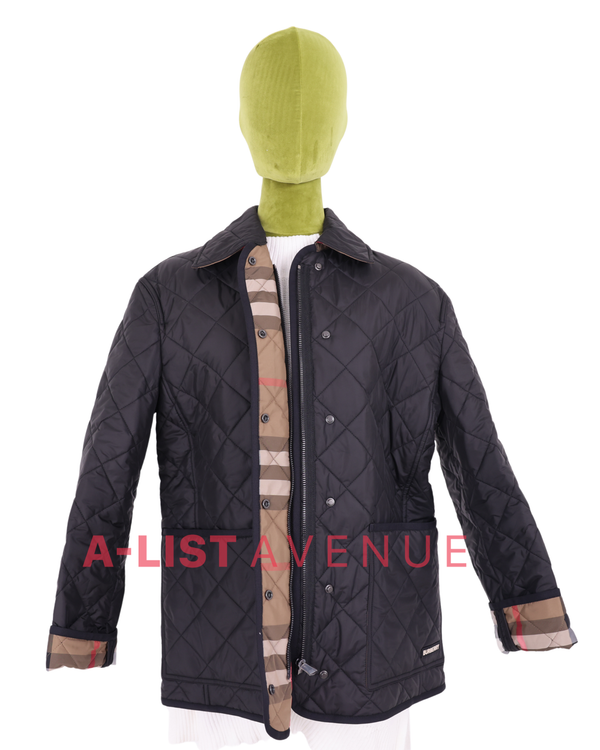 Burberry Diamond-Quilted Thermoregulated Jacket In Black