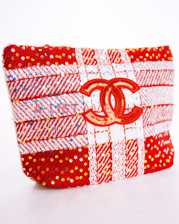 Chanel Tweed Sequin Tote Bag