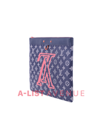 LV Limited Edition Monogram Ink Upside Down Apollo GM Pochette In Navy Canvas