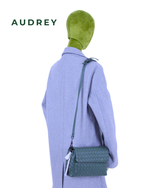 V7 AUDREY Lambskin Flap Bag in Olive