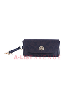 Coach Sunglass Case in Signature Canvas in walnut/black